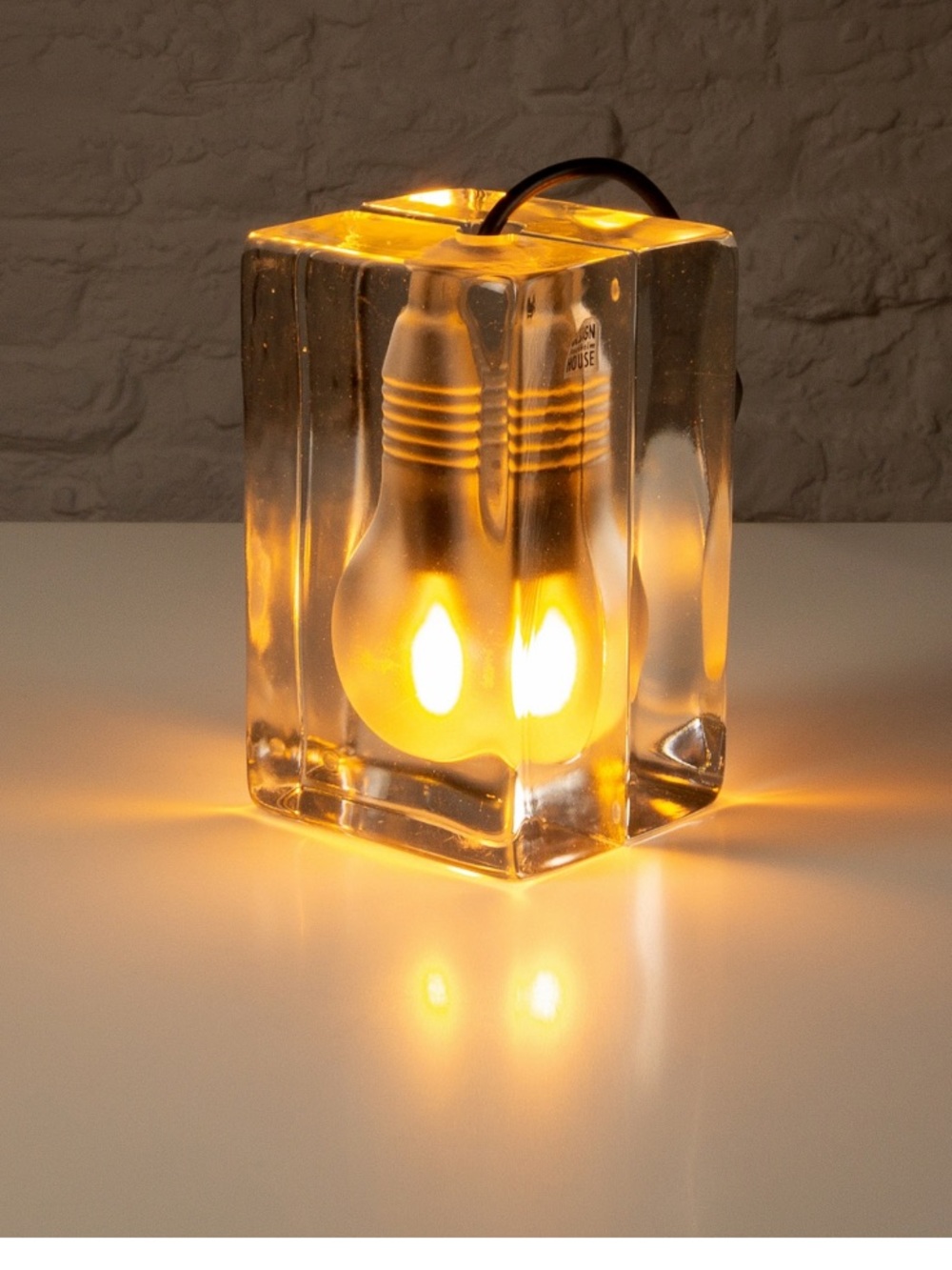 Stockholm design ice block table lamp no cord
